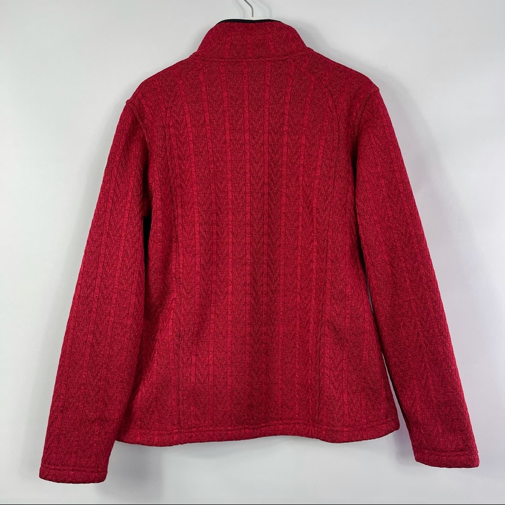 KILLTEC Fleece Full Zip Jacket in Dark Red Size 12 or Size Large Like New - Picture 3 of 8